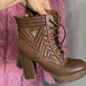 Guess Women's Chocolate Heeled Boots